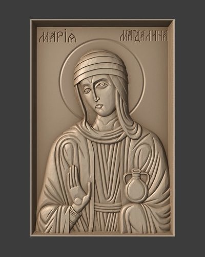 Orthodox Christian Icon of Saint Mary Magdalene 3D print model