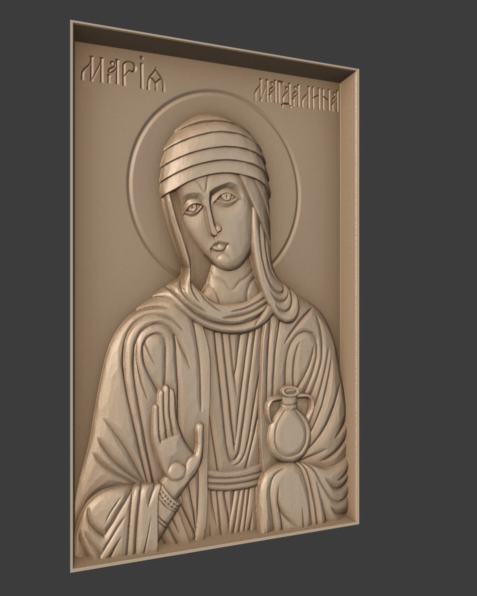 Orthodox Christian Icon of Saint Mary Magdalene 3D print model_1