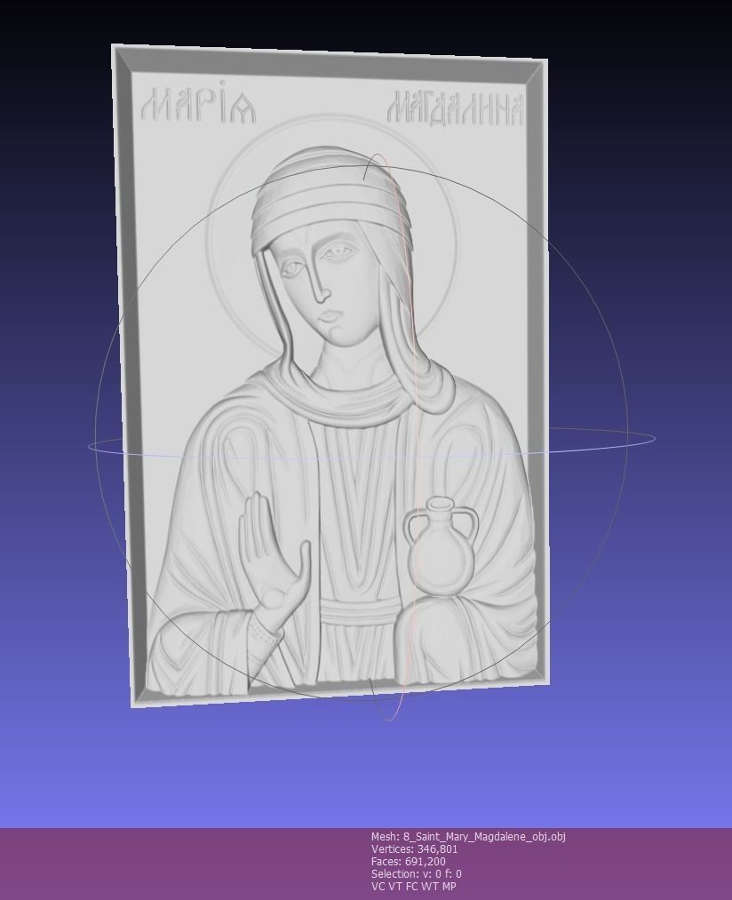 Orthodox Christian Icon of Saint Mary Magdalene 3D print model_4