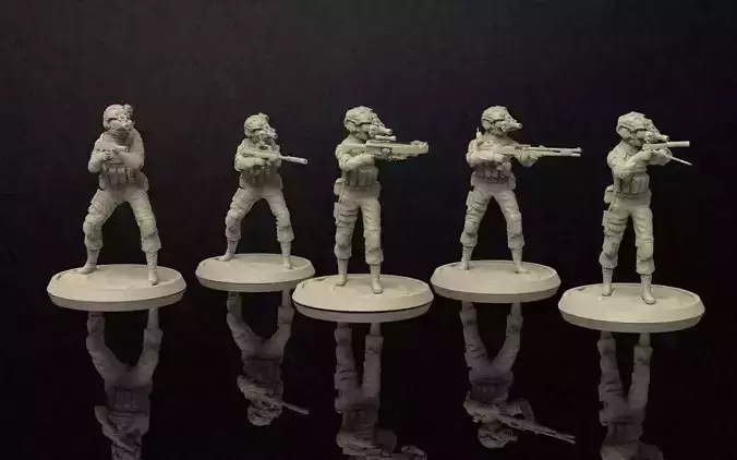 Soldiers Figure Nightvision Helmet Set 3 3D print model