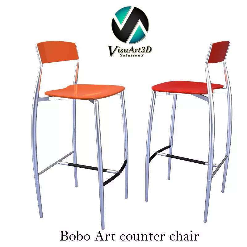 Babo Art Counter or Bar Stool Chair 49 3D model