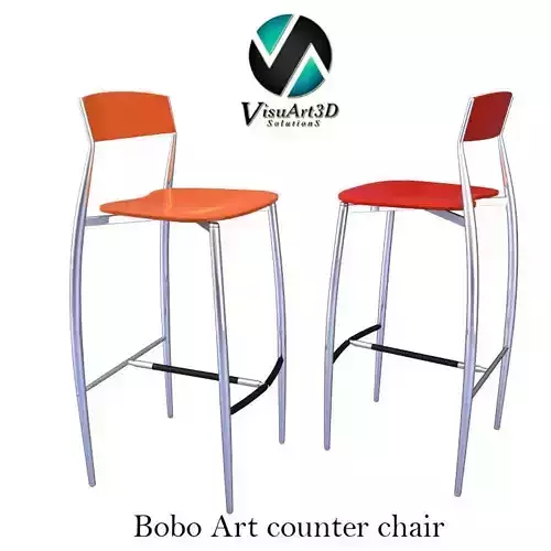 Babo Art Counter or Bar Stool Chair 49 3D model