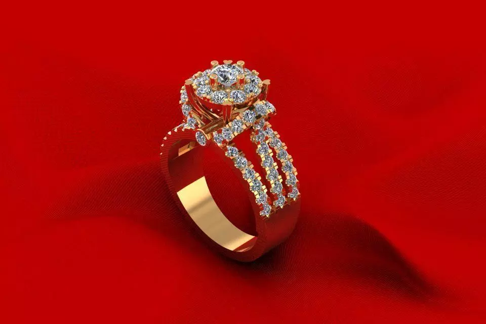 C3D201R Sid Stone Diamond Ring 3D print model