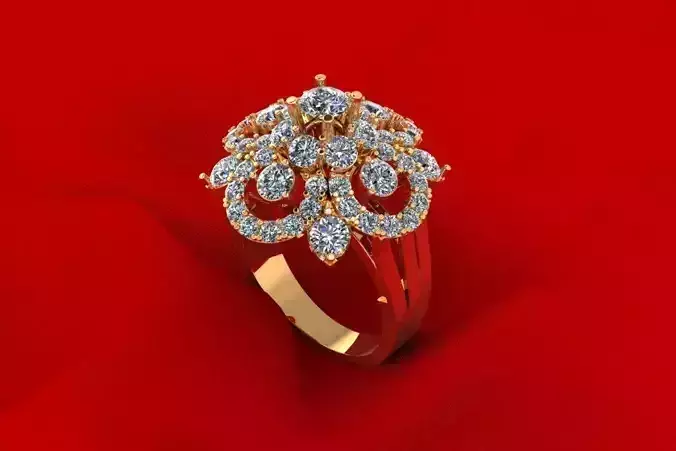 C3D240R elegant diamond ring on cloth
