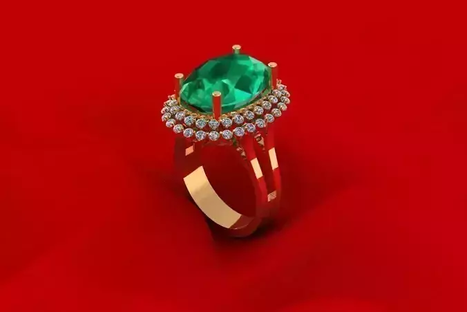 Love Oval Diamond Stone Ring