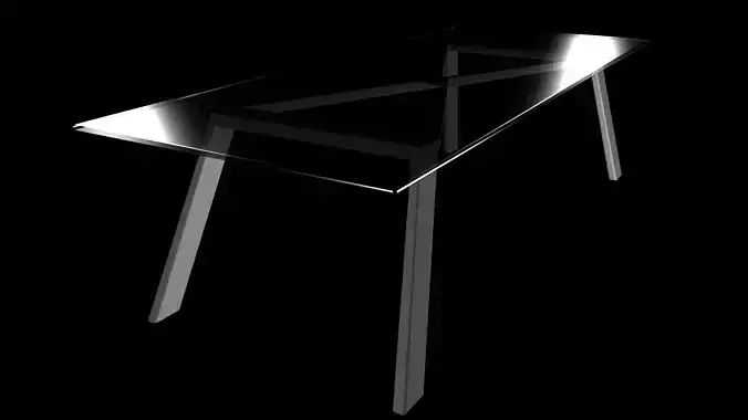 Low Poly Glass table