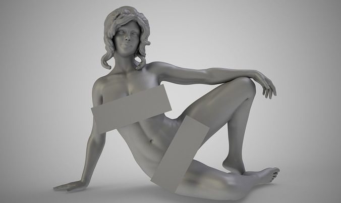 Side Sitting Woman 3D print model