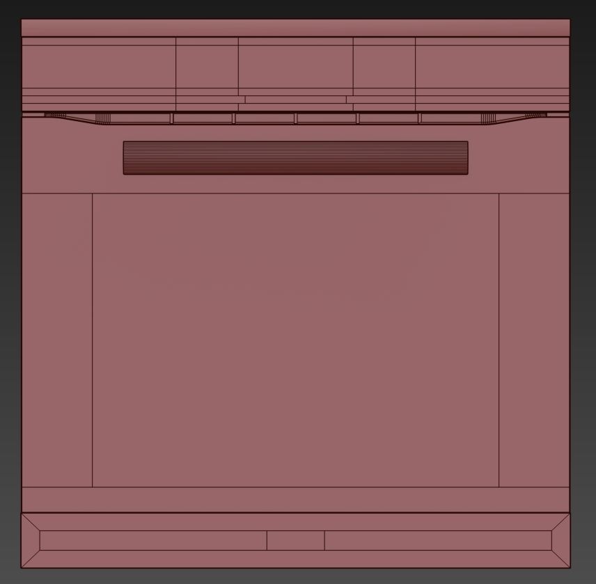 Miele set oven with microwave and coffee maker 3D model_9