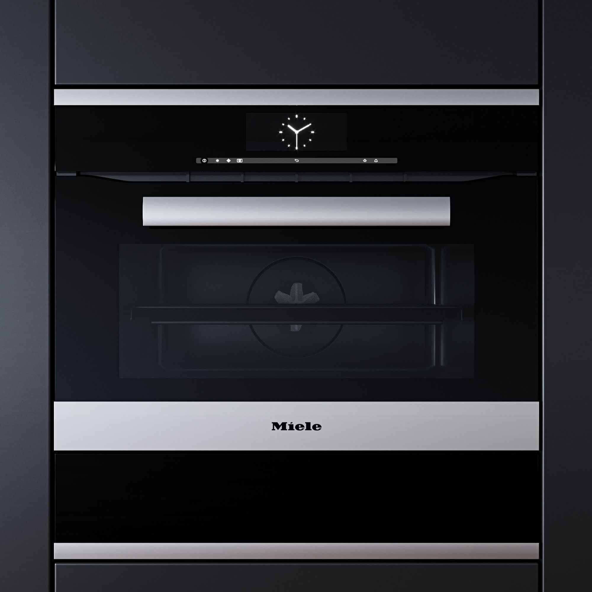 Miele set oven with microwave and coffee maker 3D model_4
