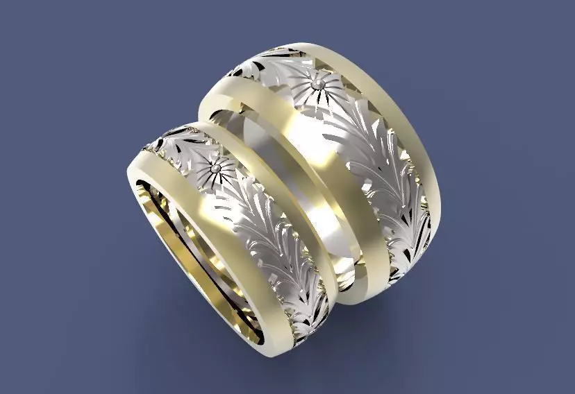 Wedding Bands 58 3D print model