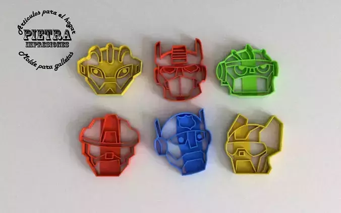 MOLDE CORTANTE PARA GALLETAS FONDANT RESCUEBOTS TRANSFORMERS 3D print model