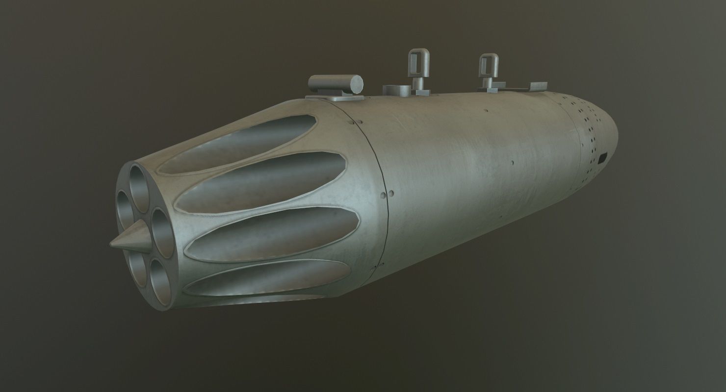 Rocket Launcher UB-16-57 Low-poly 3D model_3