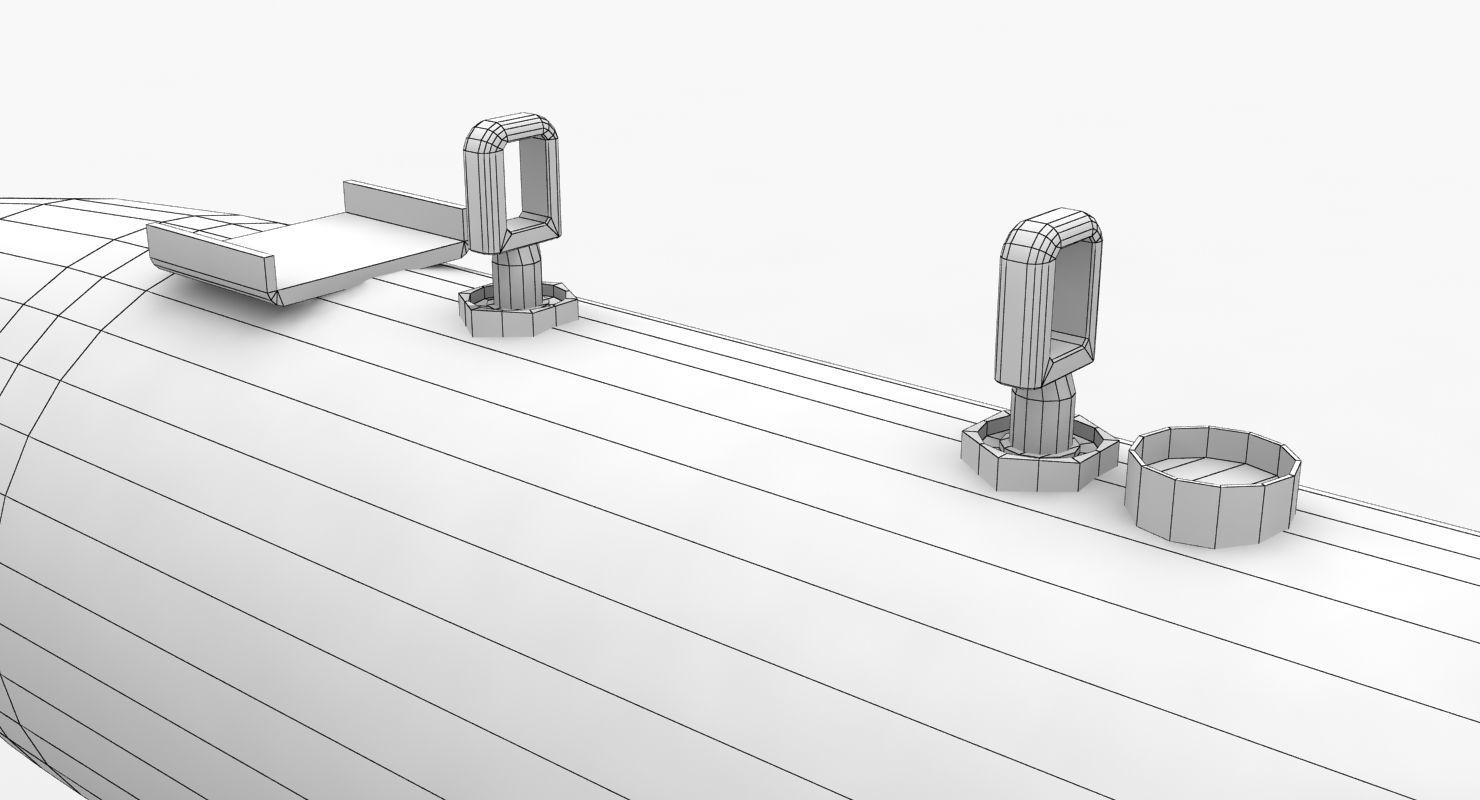 Rocket Launcher UB-16-57 Low-poly 3D model_14