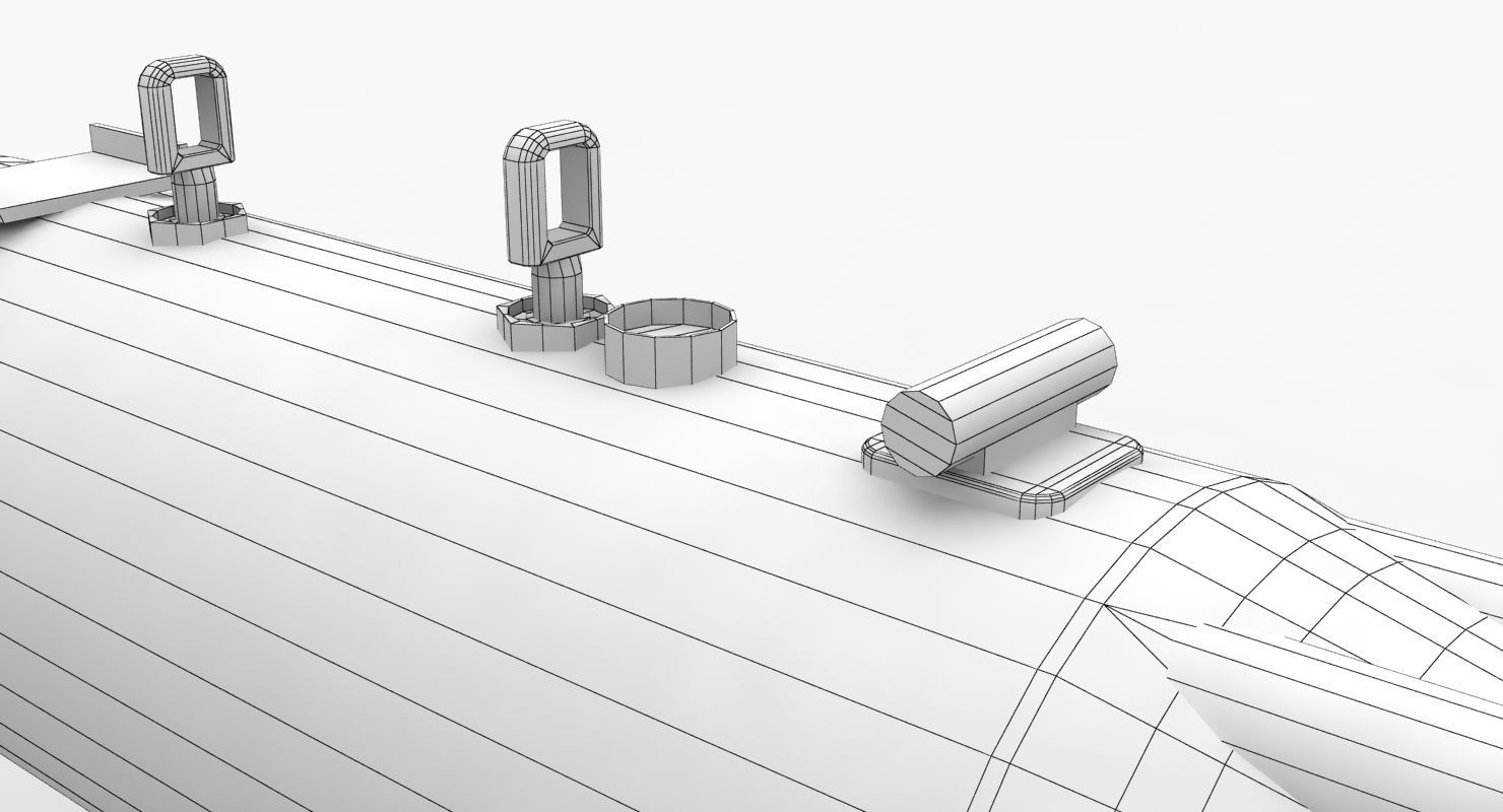 Rocket Launcher UB-16-57KV Low-poly 3D model_16