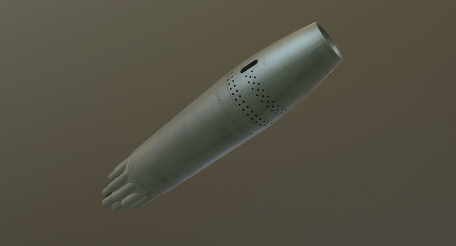 Rocket Launcher UB-16-57KV Low-poly 3D model_8