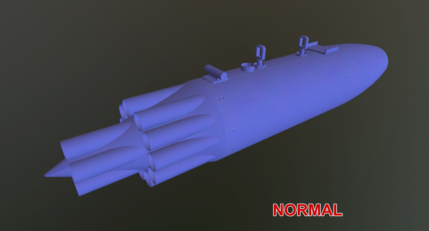 Rocket Launcher UB-16-57KV Low-poly 3D model_24