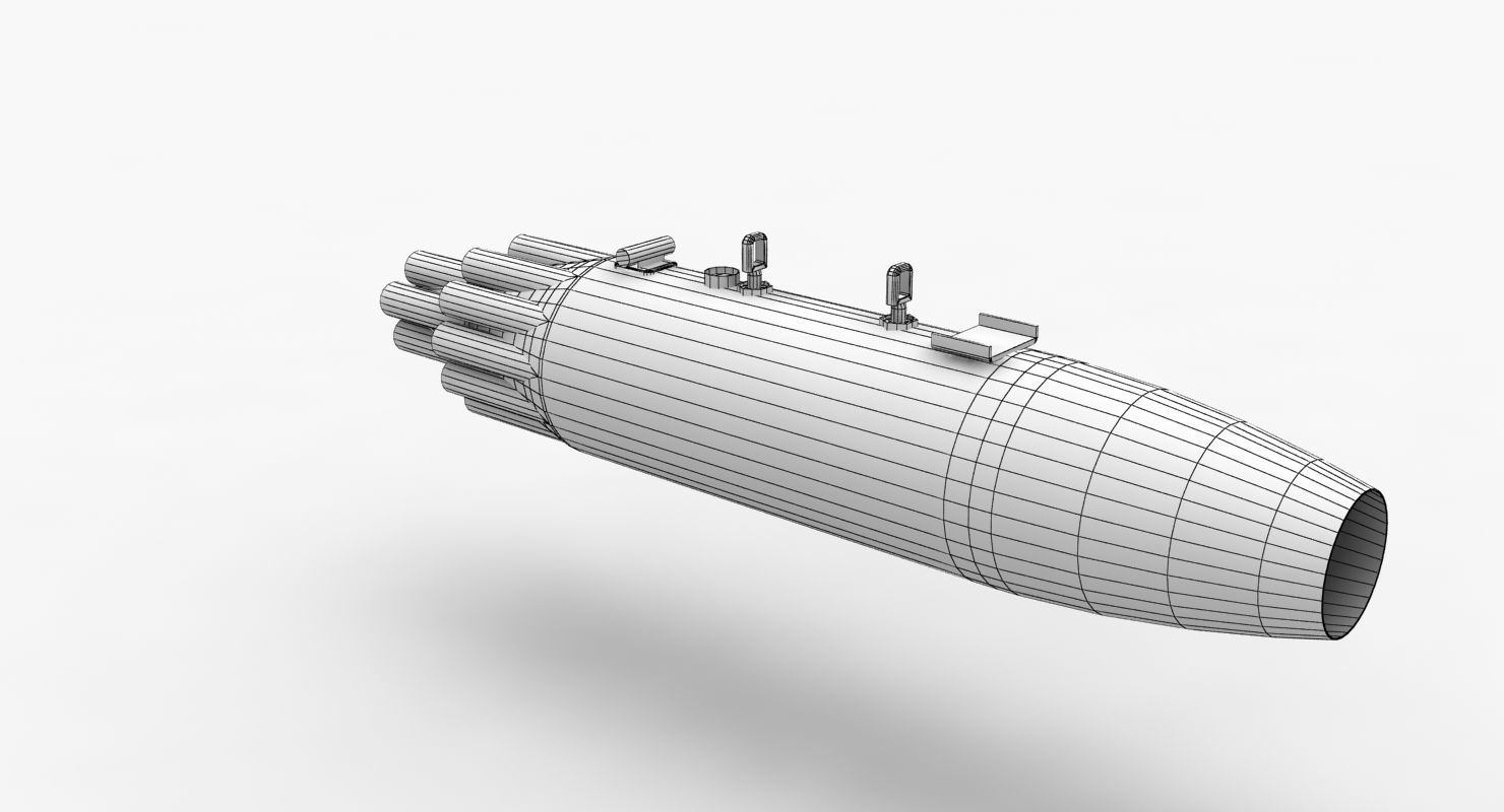 Rocket Launcher UB-16-57KV Low-poly 3D model_11
