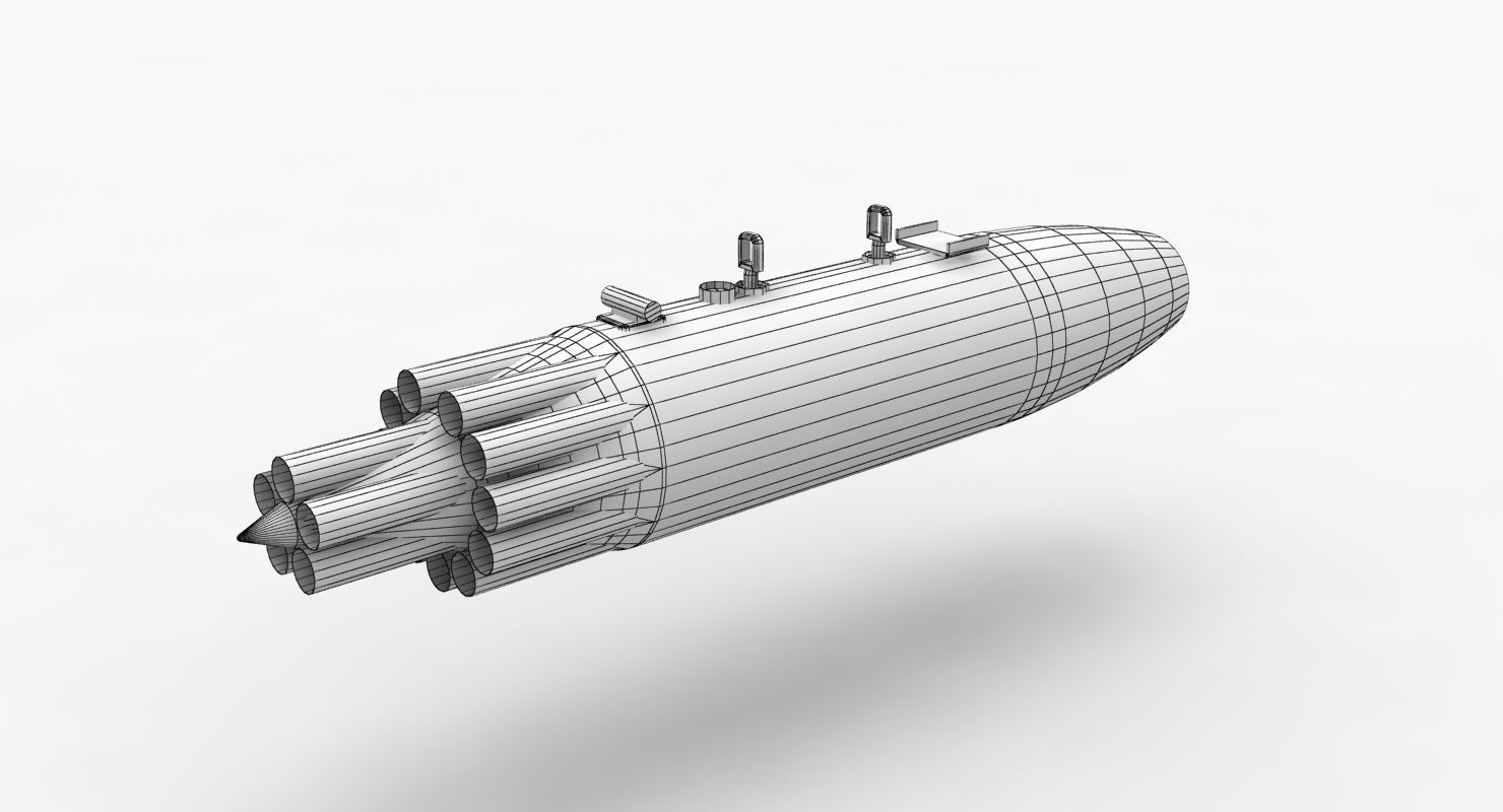 Rocket Launcher UB-16-57KV Low-poly 3D model_10