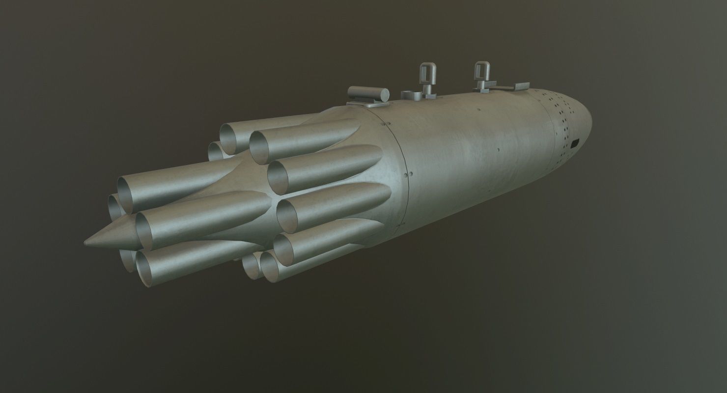 Rocket Launcher UB-16-57KV Low-poly 3D model_2