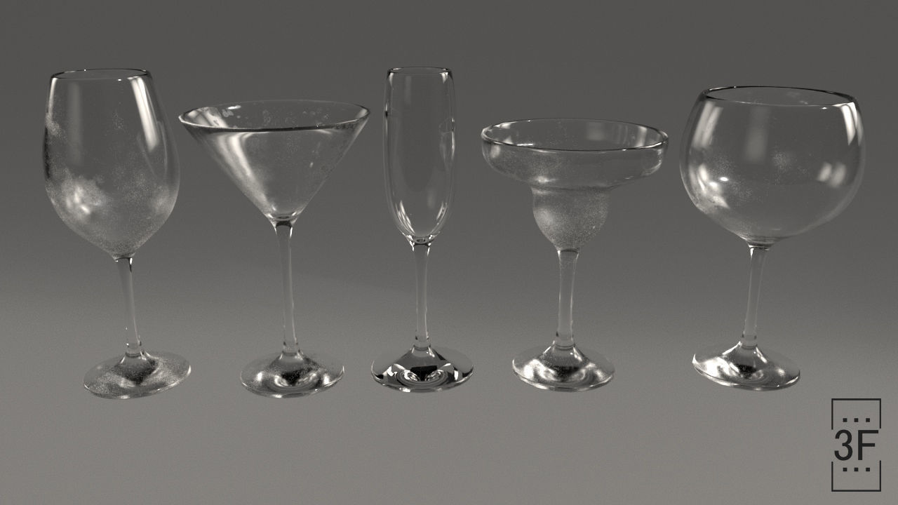 Glass Cup 3D model_3