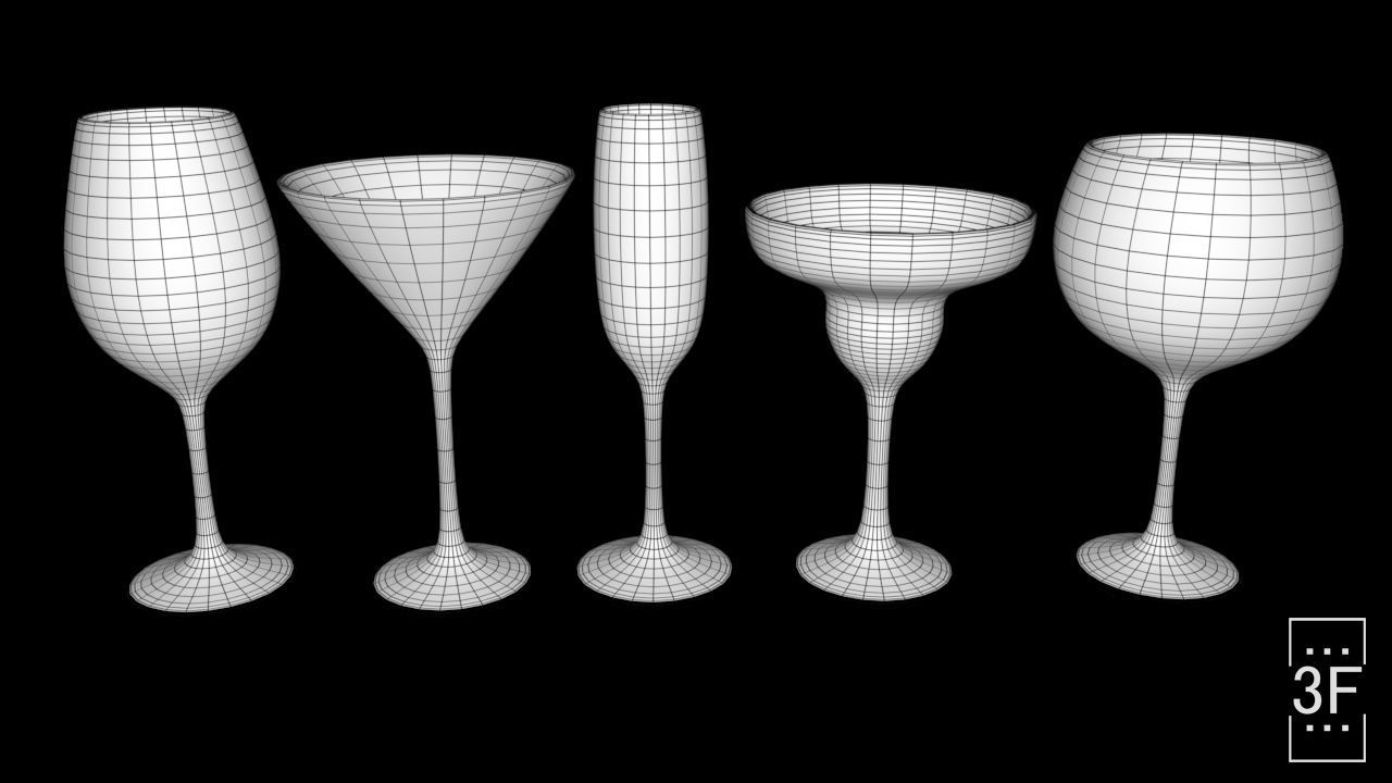 Glass Cup 3D model_5