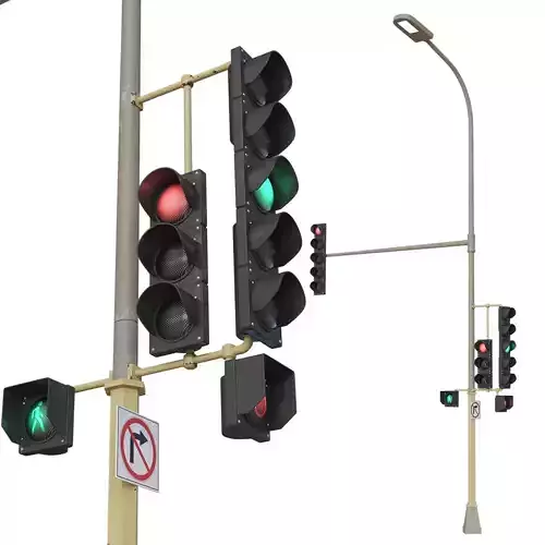 Traffic Lights 3D model