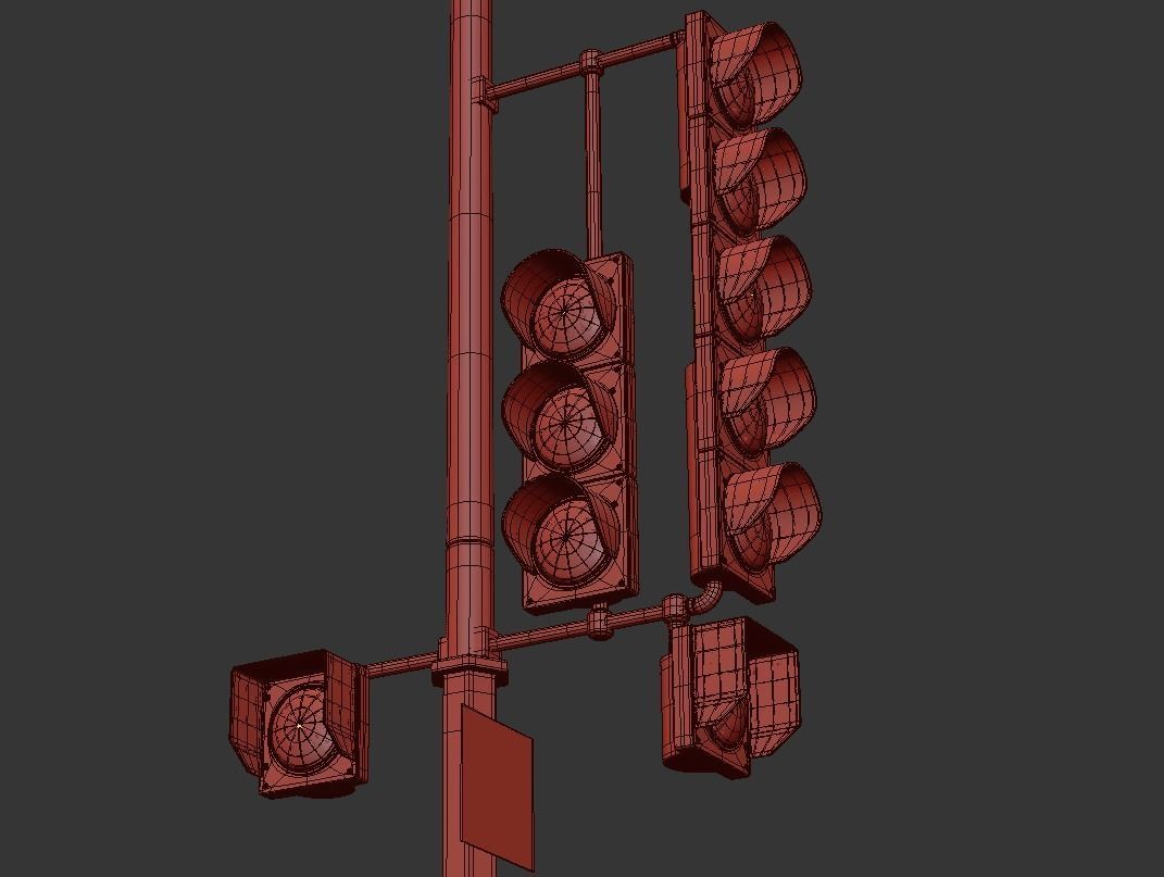 Traffic Lights 3D model_10