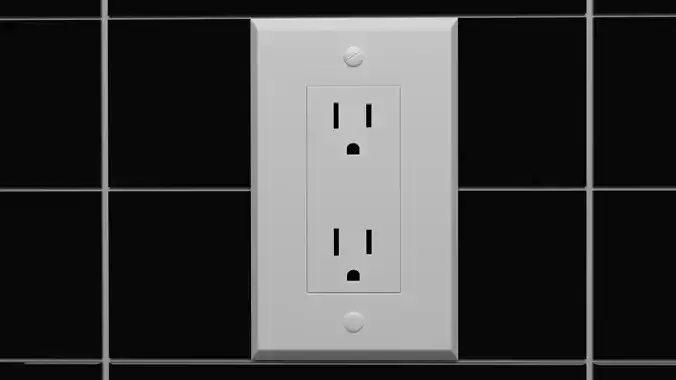 electrical outlet 3D model