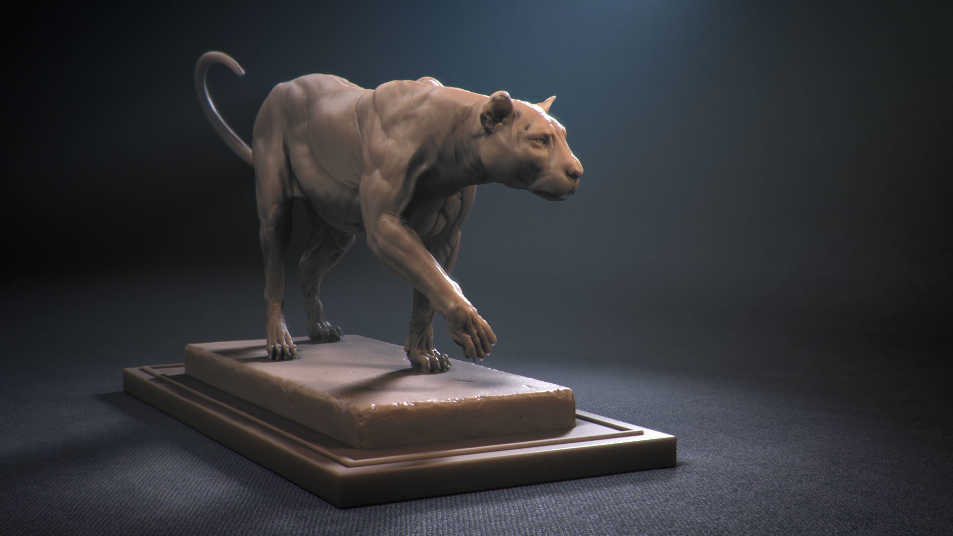 Leopard ecorche 3D print model_2