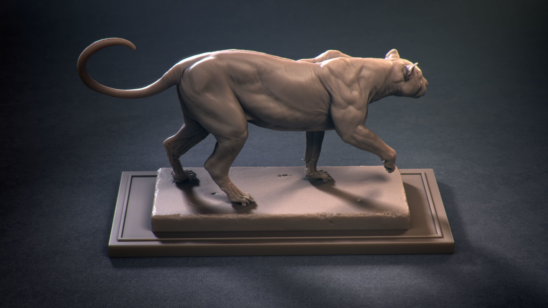 Leopard ecorche 3D print model_3