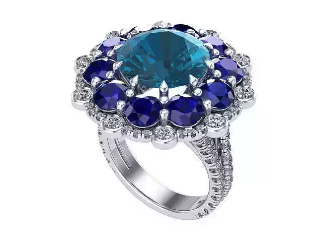 Umbrella Sapphire ring 