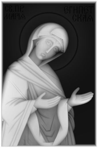 Orthodox Christian Icon of Mary of Egypt 3D print model_4