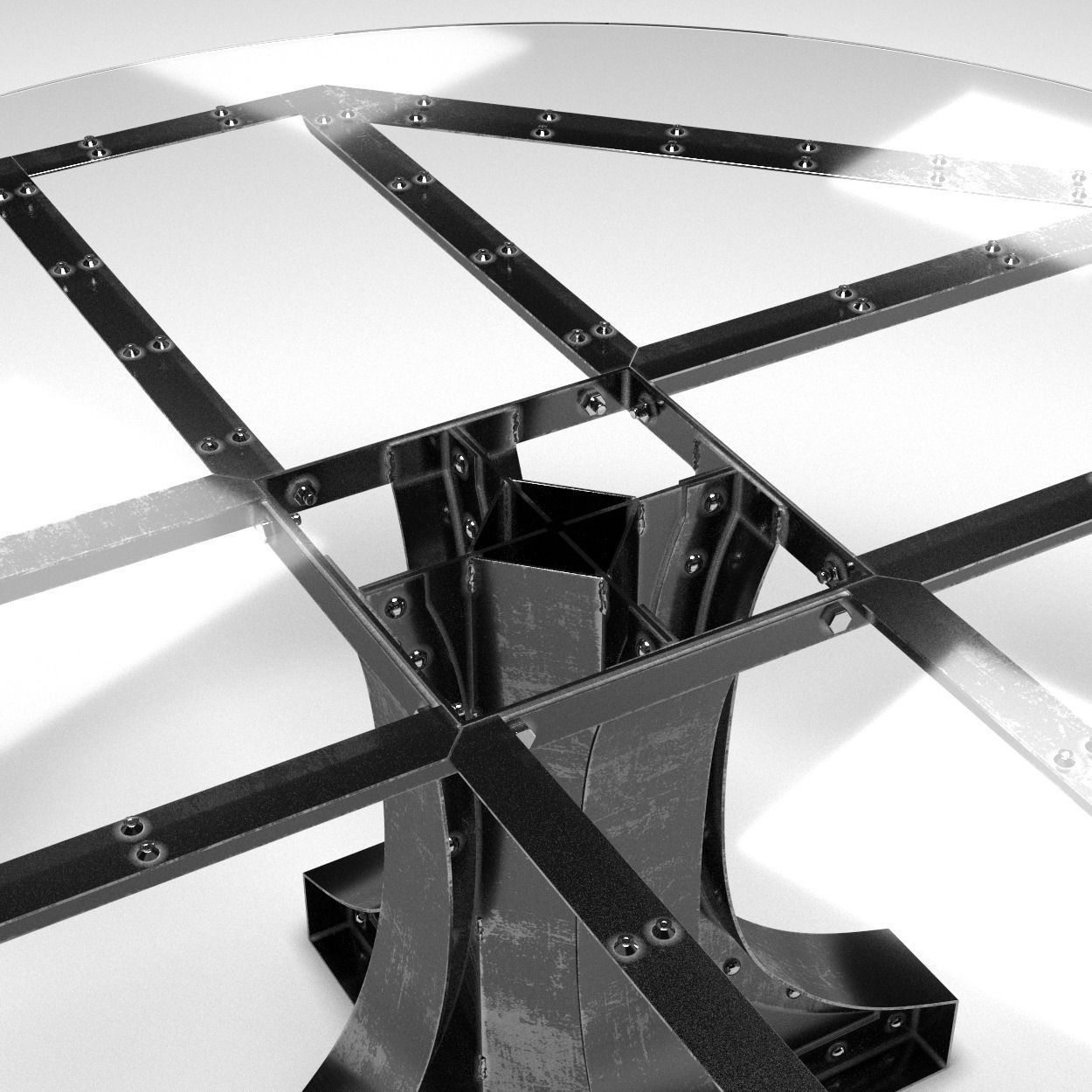 Liberty Dining and Bar Height in the industrial style 3D model_2