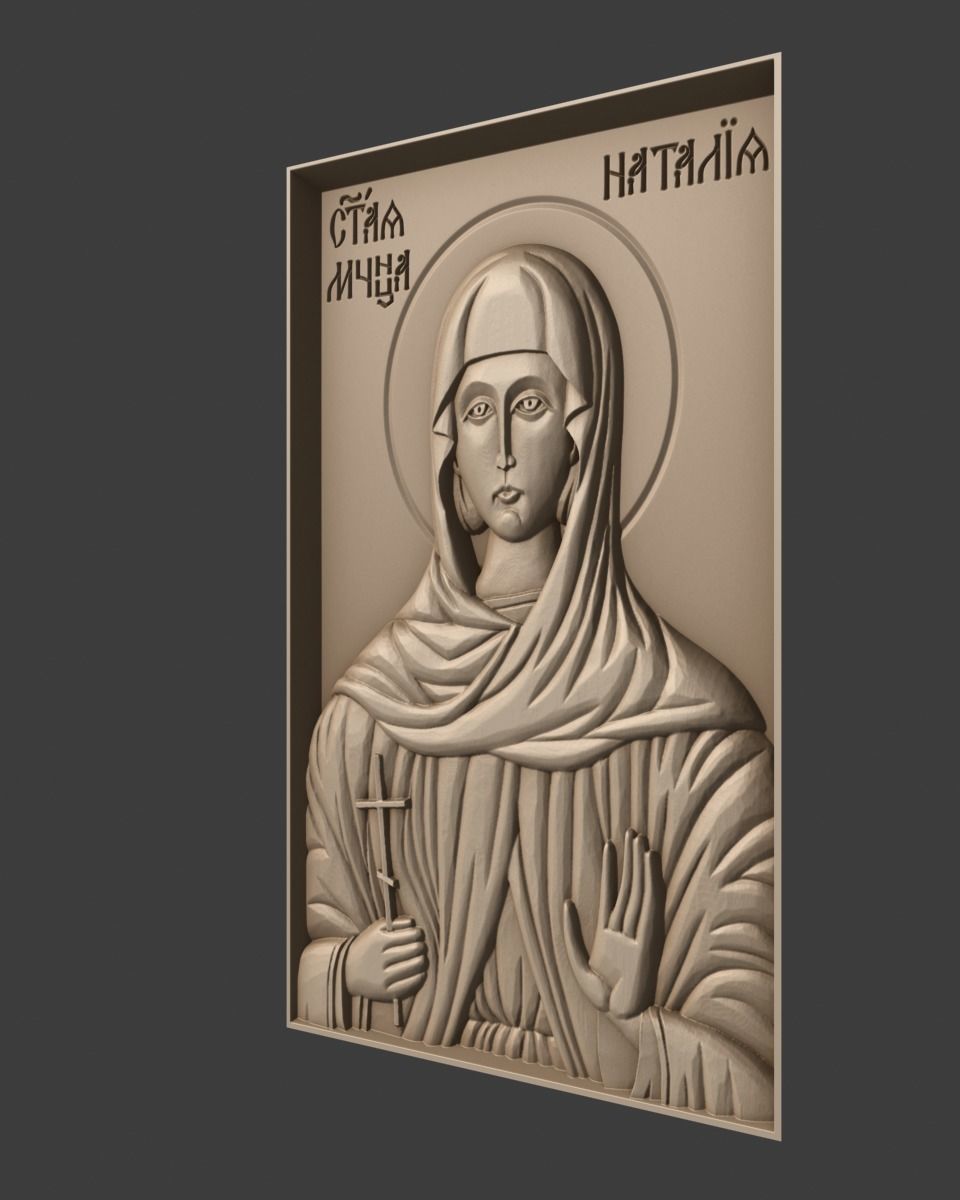 Orthodox Christian Icon of Saint Natalia 3D print model_2