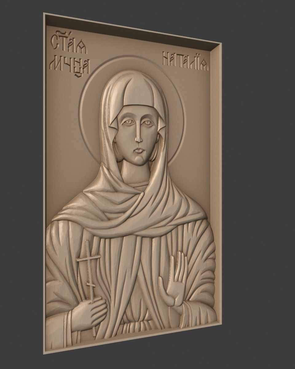 Orthodox Christian Icon of Saint Natalia 3D print model_1