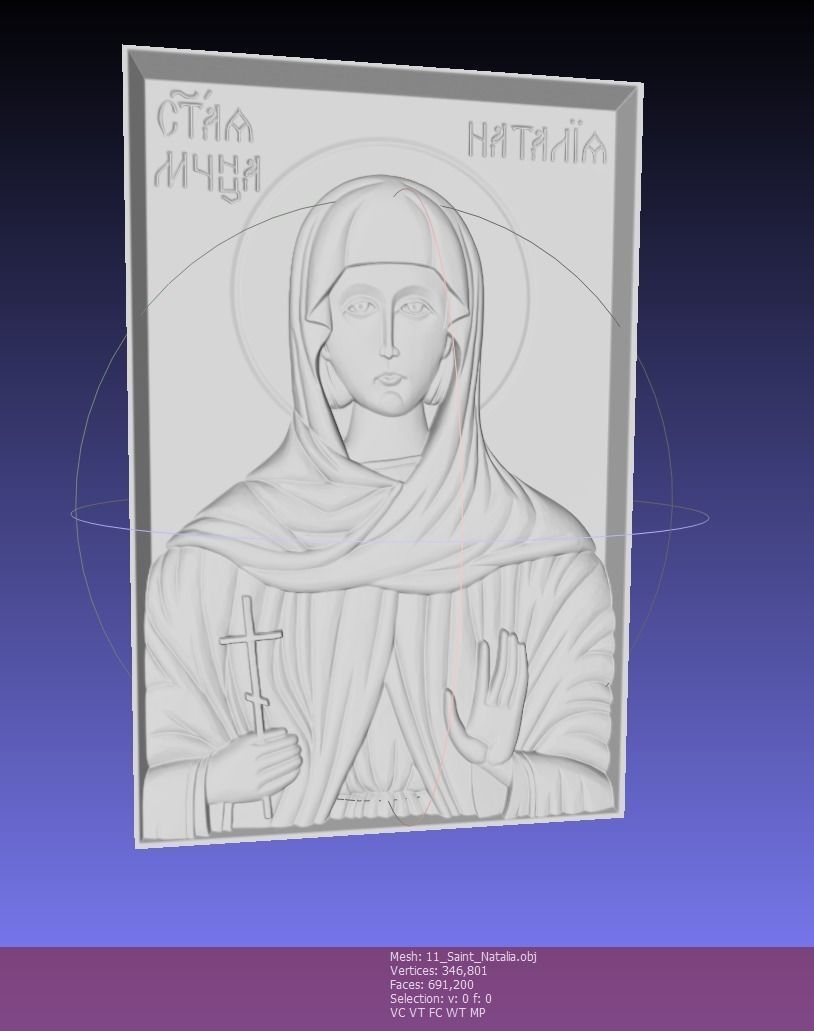 Orthodox Christian Icon of Saint Natalia 3D print model_4