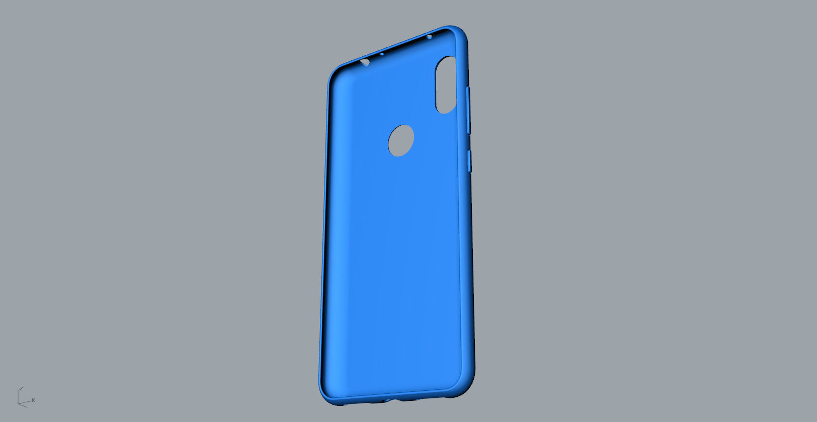 Xiaomi Redmi Note 6 Pro blue case 3D print model_8