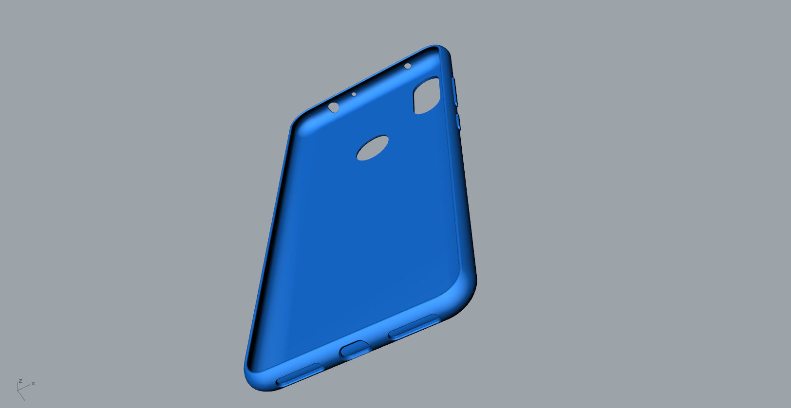 Xiaomi Redmi Note 6 Pro blue case 3D print model_10