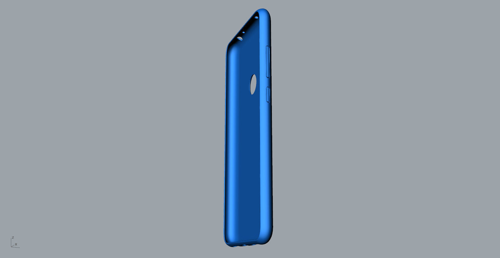 Xiaomi Redmi Note 6 Pro blue case 3D print model_17