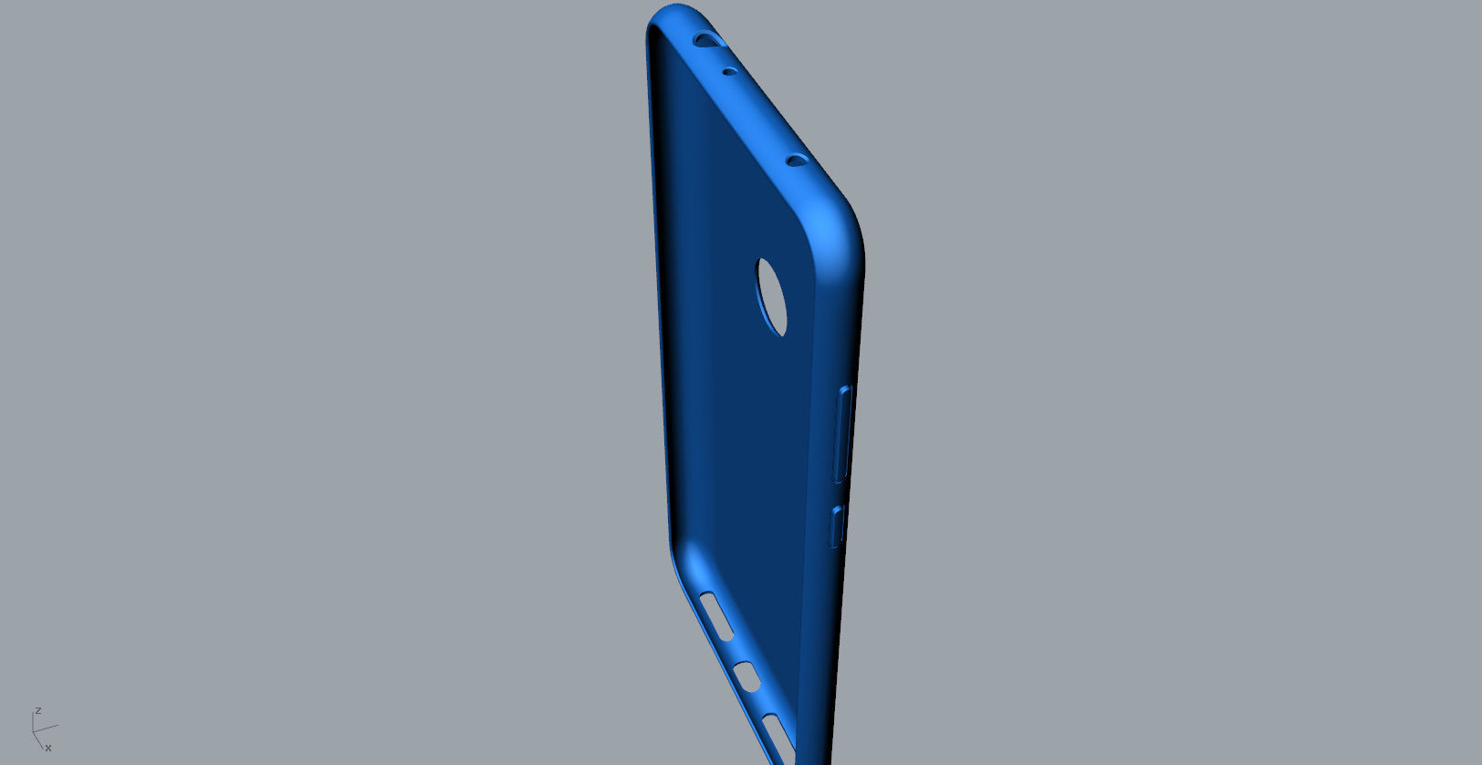 Xiaomi Redmi Note 6 Pro blue case 3D print model_11