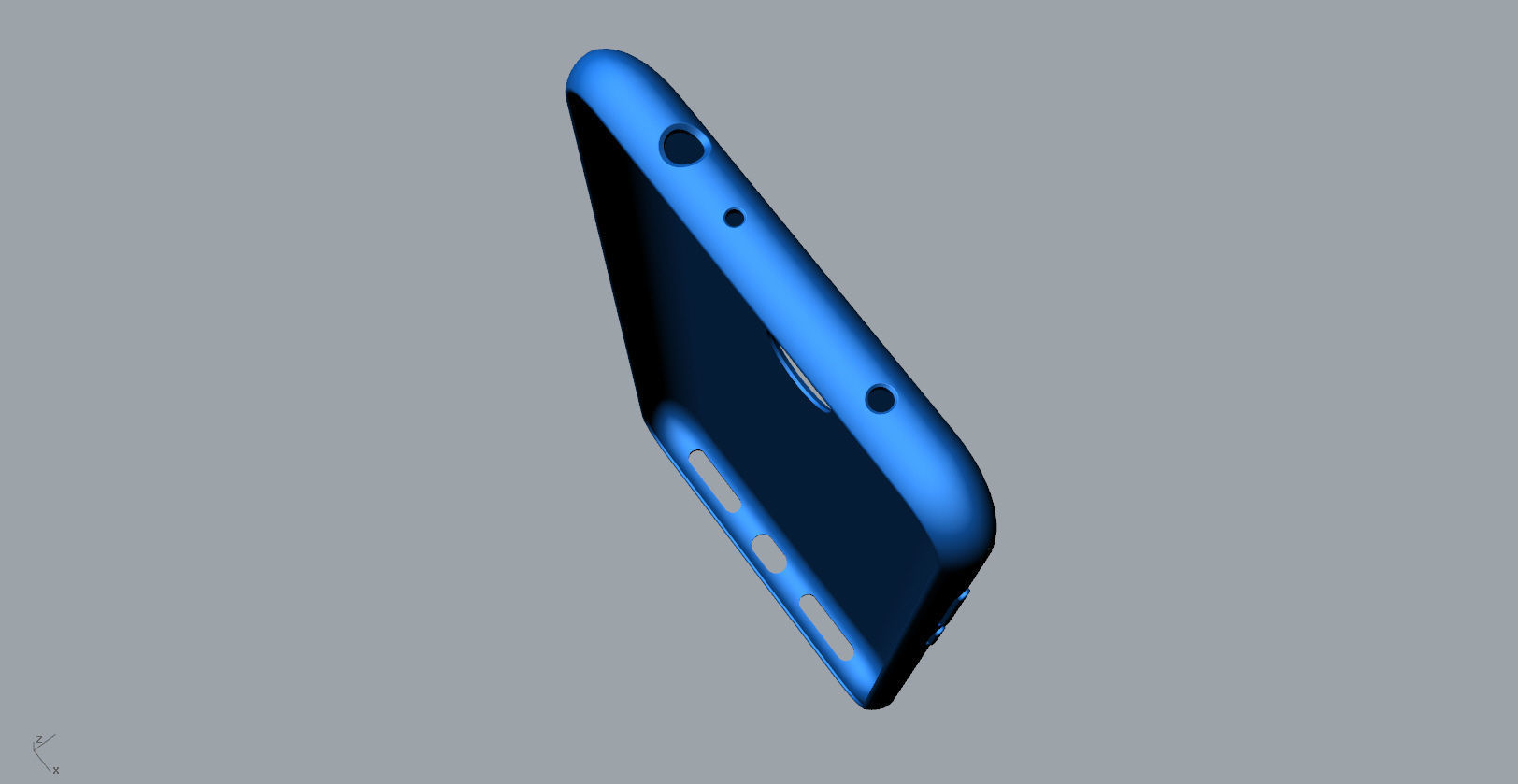 Xiaomi Redmi Note 6 Pro blue case 3D print model_12