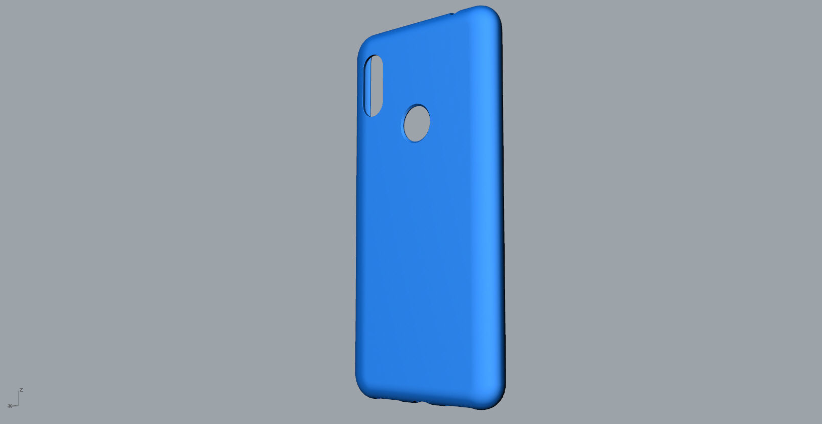 Xiaomi Redmi Note 6 Pro blue case 3D print model_21