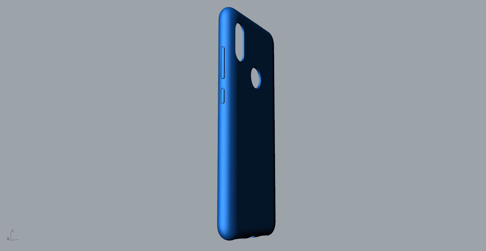 Xiaomi Redmi Note 6 Pro blue case 3D print model_18