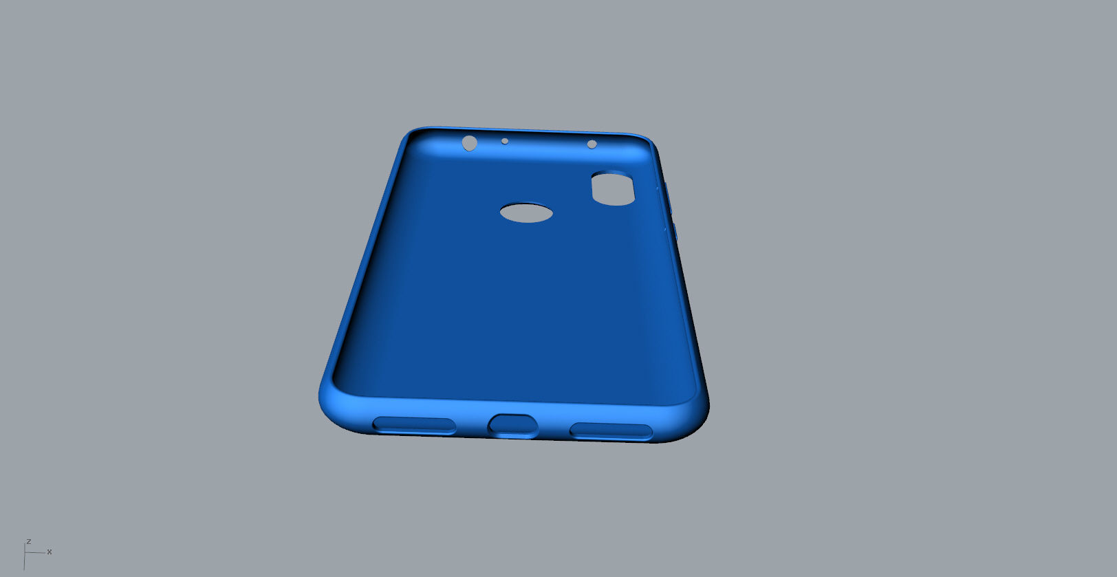 Xiaomi Redmi Note 6 Pro blue case 3D print model_9