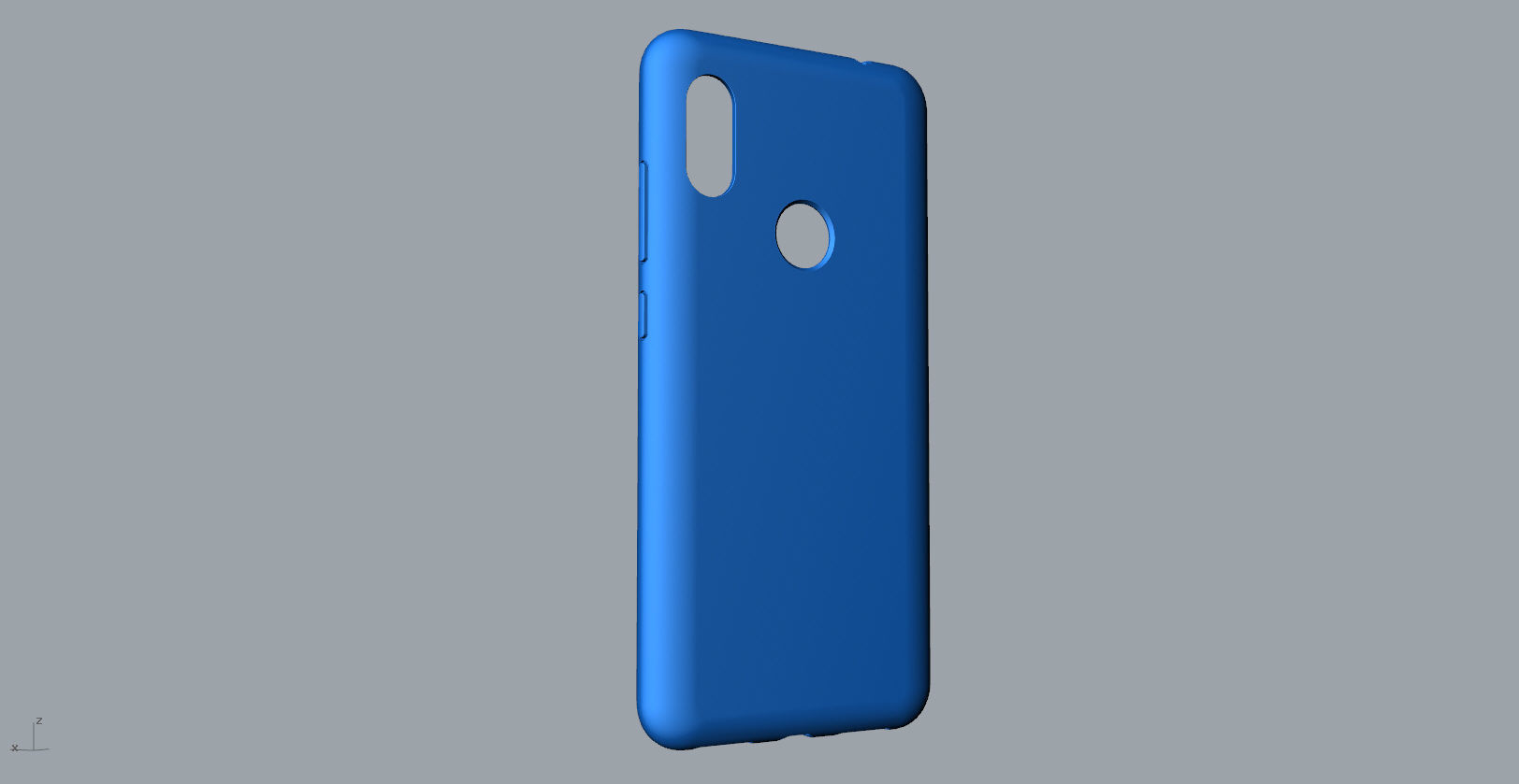Xiaomi Redmi Note 6 Pro blue case 3D print model_19