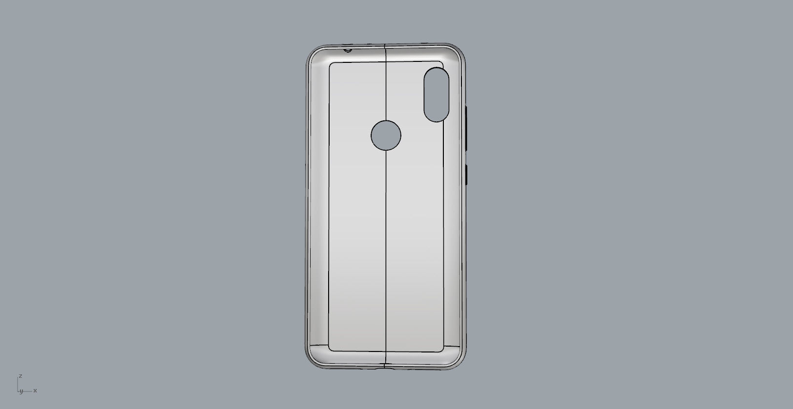 Xiaomi Redmi Note 6 Pro blue case 3D print model_33