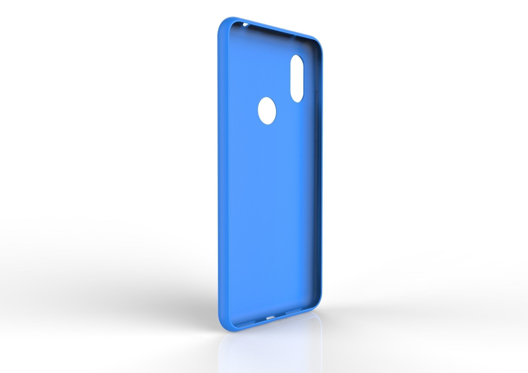 Xiaomi Redmi Note 6 Pro blue case 3D print model_6