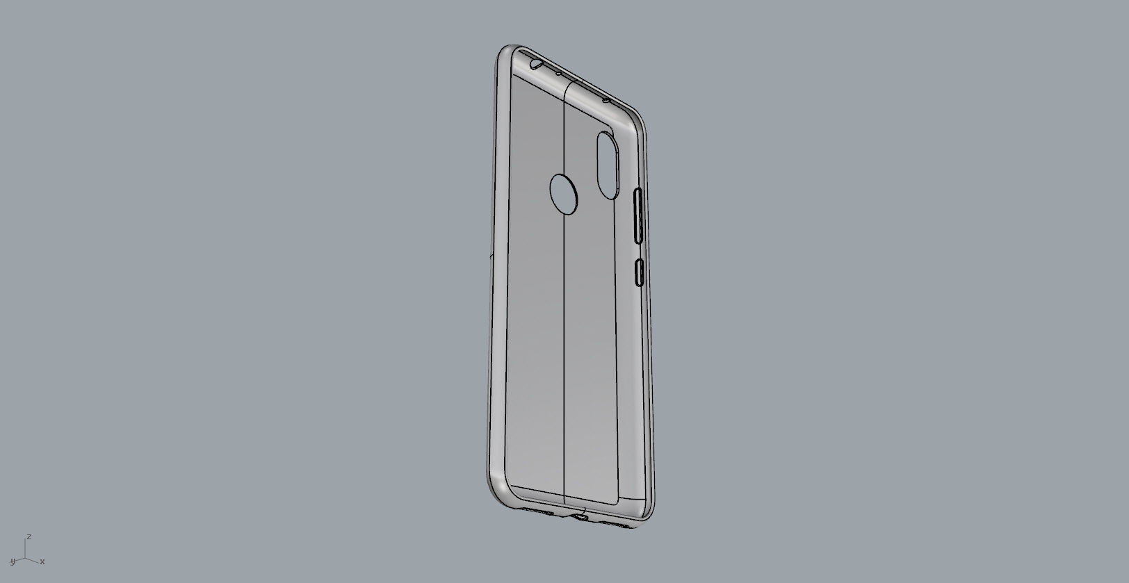 Xiaomi Redmi Note 6 Pro blue case 3D print model_30