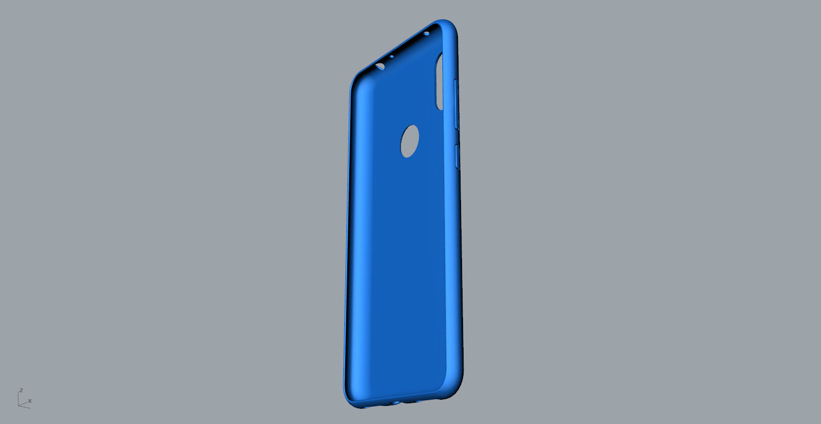 Xiaomi Redmi Note 6 Pro blue case 3D print model_25