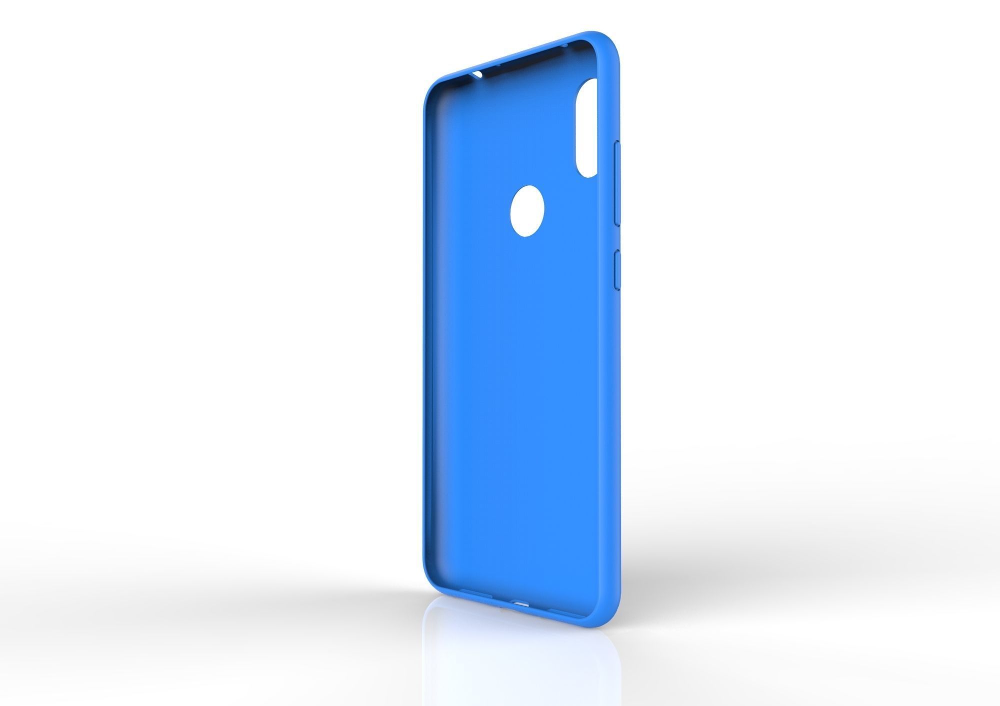 Xiaomi Redmi Note 6 Pro blue case 3D print model_7
